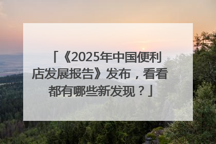 《2025年中国便利店发展报告》发布，看看都有哪些新发现？