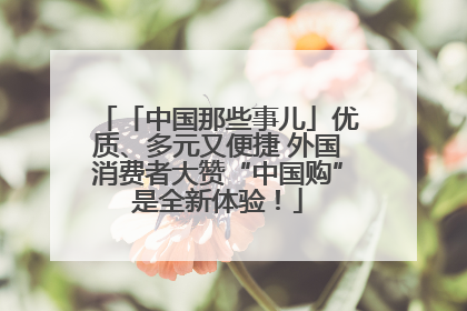 「中国那些事儿」优质、多元又便捷 外国消费者大赞“中国购”是全新体验！