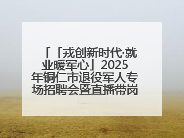 「戎创新时代·就业暖军心」2025年铜仁市退役军人专场招聘会暨直播带岗活动顺利举行