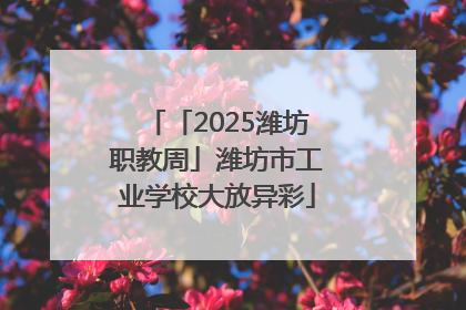 「2025潍坊职教周」潍坊市工业学校大放异彩