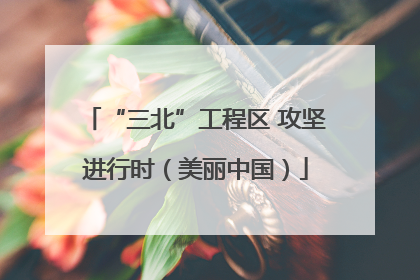 “三北”工程区 攻坚进行时（美丽中国）