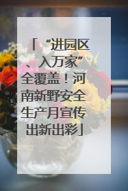 “进园区、入万家”全覆盖！河南新野安全生产月宣传出新出彩