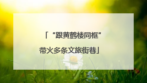 “跟黄鹤楼同框”带火多条文旅街巷
