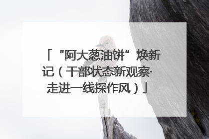 “阿大葱油饼”焕新记（干部状态新观察·走进一线探作风）