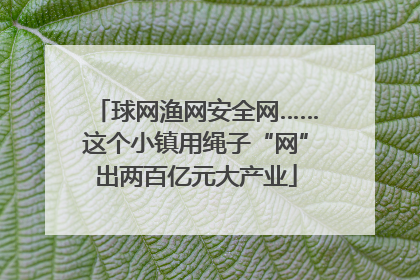 球网渔网安全网……这个小镇用绳子“网”出两百亿元大产业
