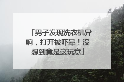 男子发现洗衣机异响，打开被吓晕！没想到竟是这玩意