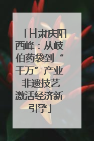 甘肃庆阳西峰：从岐伯药袋到“千万”产业 非遗技艺激活经济新引擎