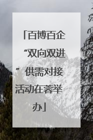 百博百企“双向双进”供需对接活动在蓉举办