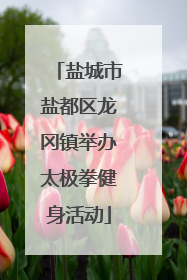盐城市盐都区龙冈镇举办太极拳健身活动