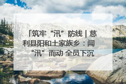 筑牢“汛”防线｜慈利县阳和土家族乡：闻“汛”而动 全员下沉筑牢防汛“安全堤”