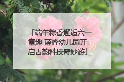 端午粽香邂逅六一童趣 薛峰幼儿园开启古韵科技奇妙游