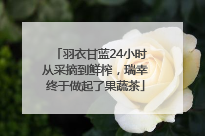 羽衣甘蓝24小时从采摘到鲜榨，瑞幸终于做起了果蔬茶