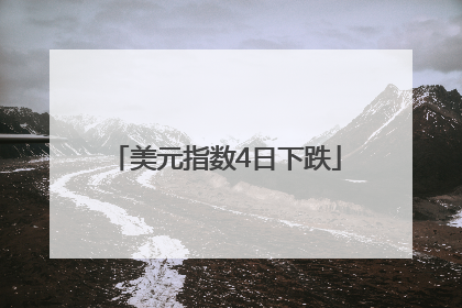 美元指数4日下跌