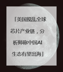 美国搅乱全球芯片产业链，分析师称中国AI生态有望出海
