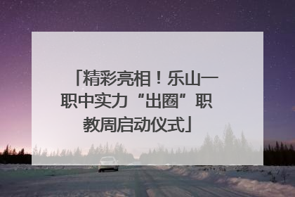 精彩亮相！乐山一职中实力“出圈”职教周启动仪式