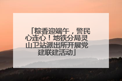 粽香迎端午，警民心连心！地铁分局灵山卫站派出所开展党建联建活动