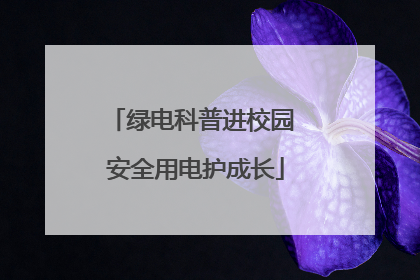 绿电科普进校园 安全用电护成长