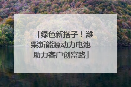 绿色新搭子！潍柴新能源动力电池助力客户创富路