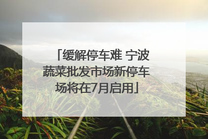 缓解停车难 宁波蔬菜批发市场新停车场将在7月启用