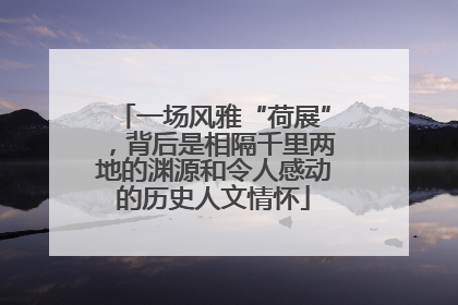 一场风雅“荷展”，背后是相隔千里两地的渊源和令人感动的历史人文情怀