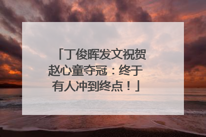 丁俊晖发文祝贺赵心童夺冠：终于有人冲到终点！