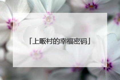 上畈村的幸福密码