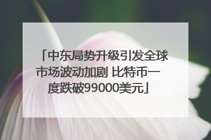 中东局势升级引发全球市场波动加剧 比特币一度跌破99000美元