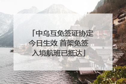 中乌互免签证协定今日生效 首架免签入境航班已抵达