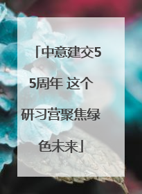 中意建交55周年 这个研习营聚焦绿色未来