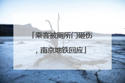 乘客被厕所门砸伤，南京地铁回应