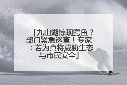 九山湖惊现鳄鱼？部门紧急巡查！专家：若为真将威胁生态与市民安全