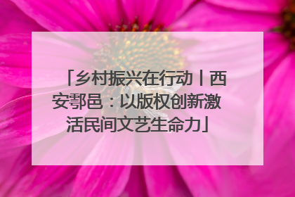 乡村振兴在行动丨西安鄠邑：以版权创新激活民间文艺生命力