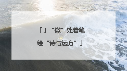 于“微”处着笔 绘“诗与远方”