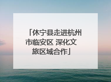 休宁县走进杭州市临安区 深化文旅区域合作