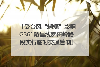 受台风“蝴蝶”影响 G361陵昌线鹦哥岭路段实行临时交通管制