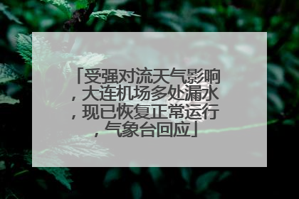 受强对流天气影响，大连机场多处漏水，现已恢复正常运行，气象台回应
