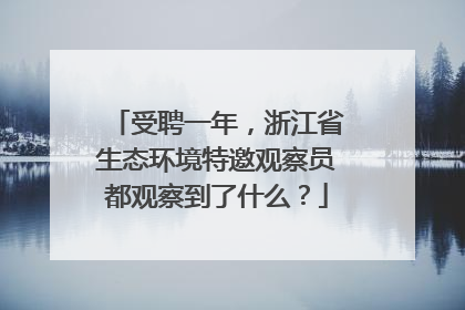 受聘一年，浙江省生态环境特邀观察员都观察到了什么？