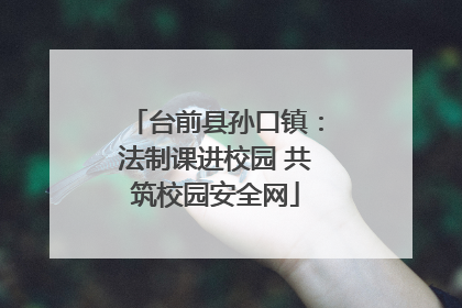 台前县孙口镇：法制课进校园 共筑校园安全网