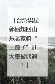 台湾男星郭品超回山东老家骑“三蹦子”赶大集被偶遇！