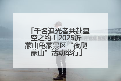 千名追光者共赴星空之约！2025沂蒙山龟蒙景区“夜爬蒙山”活动举行