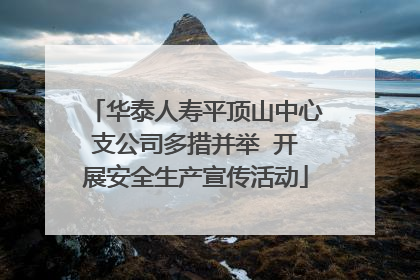华泰人寿平顶山中心支公司多措并举  开展安全生产宣传活动