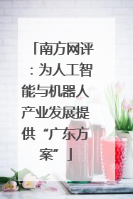 南方网评：为人工智能与机器人产业发展提供“广东方案”