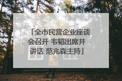 全市民营企业座谈会召开 韦韬出席并讲话 范兆森主持