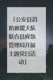 公安县消防救援大队联合县应急管理局开展主题党日活动