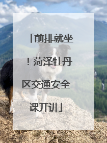 前排就坐！菏泽牡丹区交通安全课开讲