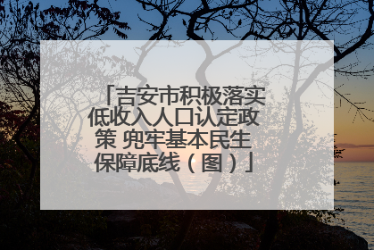 吉安市积极落实低收入人口认定政策 兜牢基本民生保障底线（图）