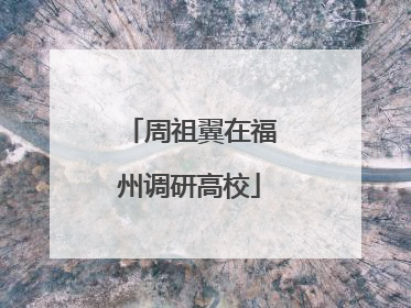 周祖翼在福州调研高校
