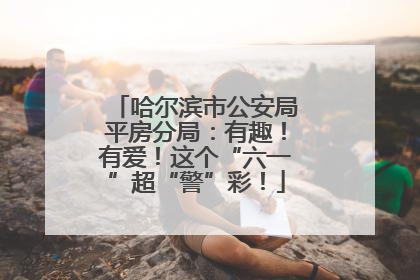 哈尔滨市公安局平房分局：有趣！有爱！这个“六一”超“警”彩！