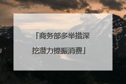 商务部多举措深挖潜力提振消费