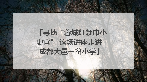 寻找“蓉城红领巾小史官” 这场讲座走进成都大邑三岔小学